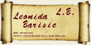 Leonida Barišić vizit kartica
